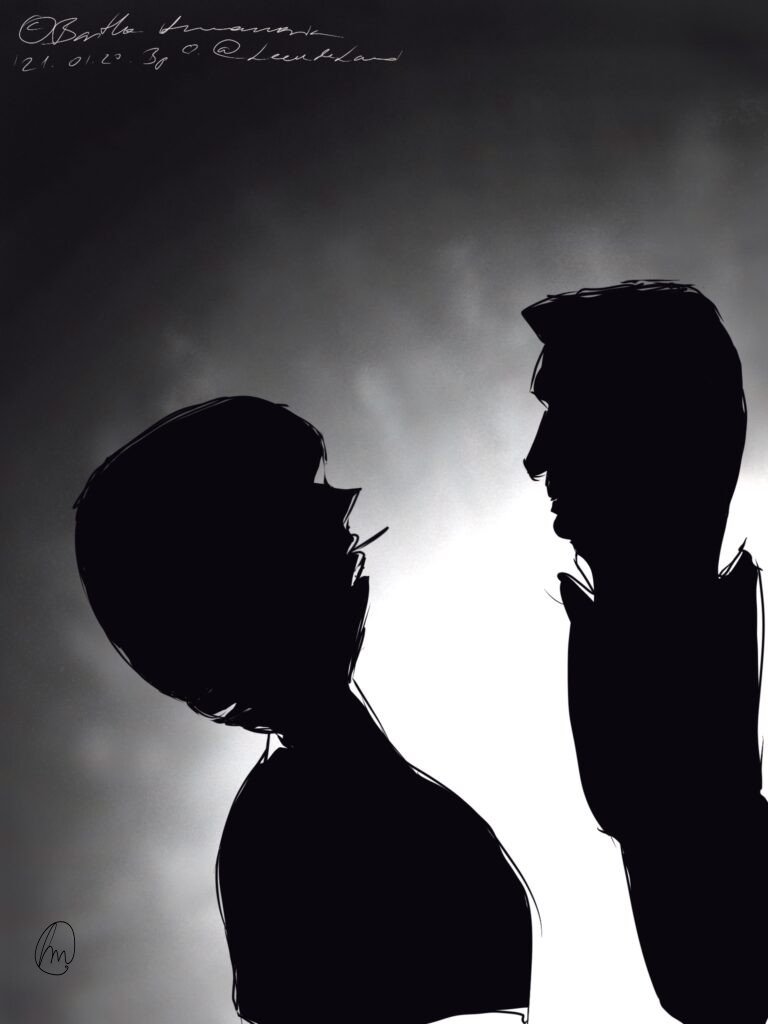 A.Hitchcock Silhouett, illustration.